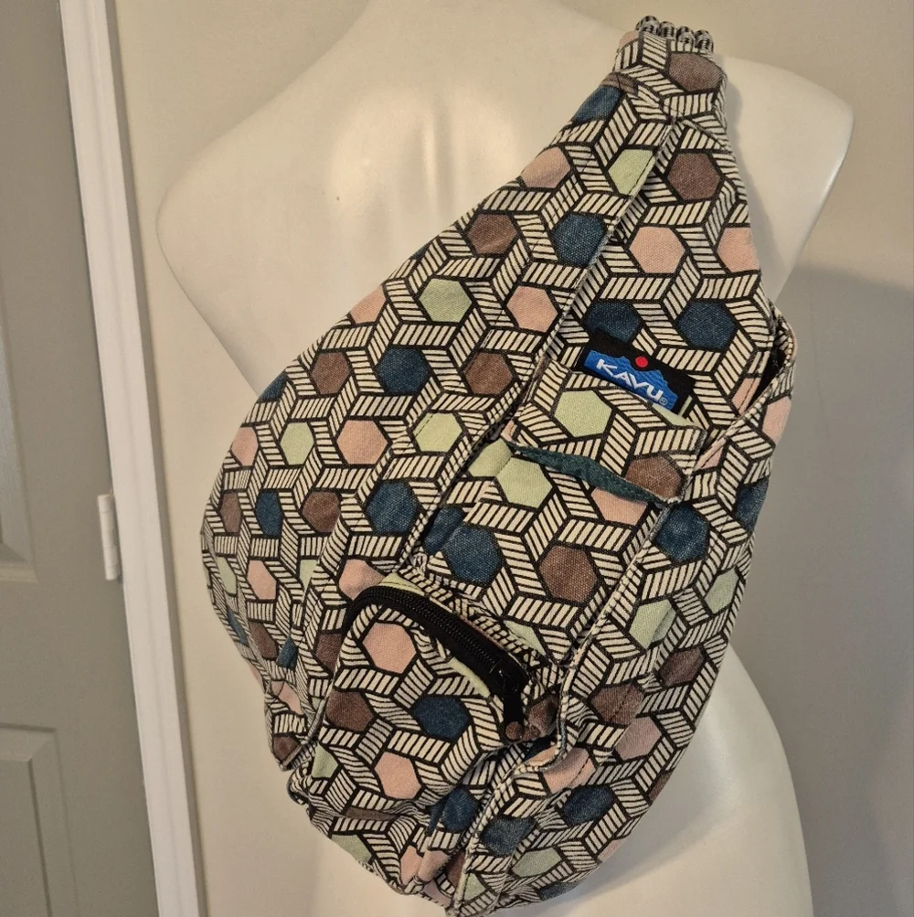 KAVU Cotton Multicolored Casual Outdoors Travel Rope Bag